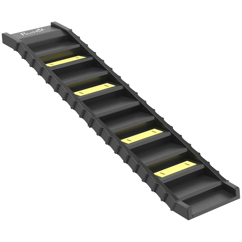 Pawhut Rampa Para Perros Plegable 154 Cm Con 10 Escalones Antideslizantes Negro