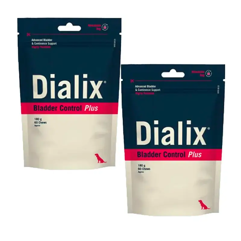 Vetnova Dialix Controlo da Bexiga Plus, Embalagem 2 x 60 pastilhas