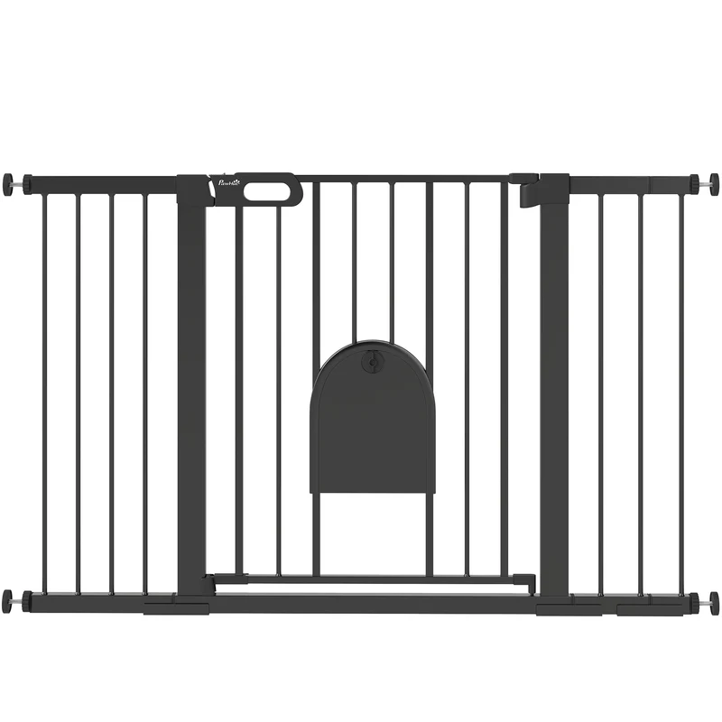 Pawhut Barrera De Seguridad Para Escaleras Y Puertas 75-131 Cm Negro