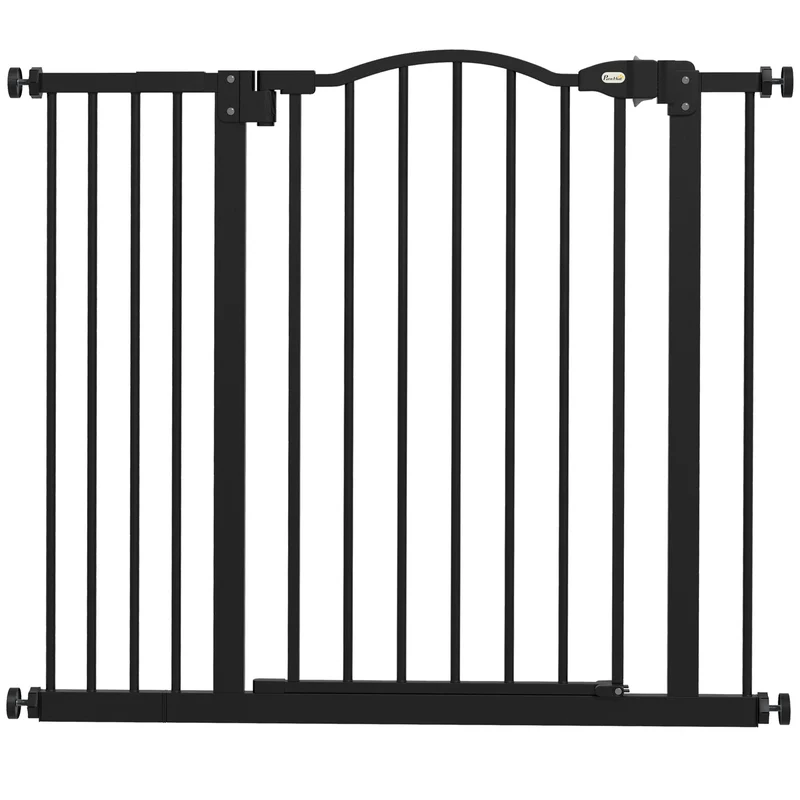 Pawhut Barrera De Seguridad Extensible Con Extensión 74-94x78 Cm Negro