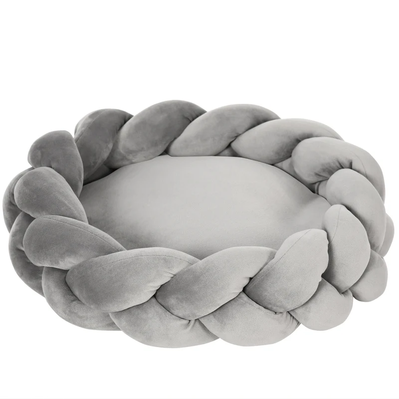 Pawhut Cama Para Perros Pequeños Con Cojín Independiente 55x55x14 Cm Gris