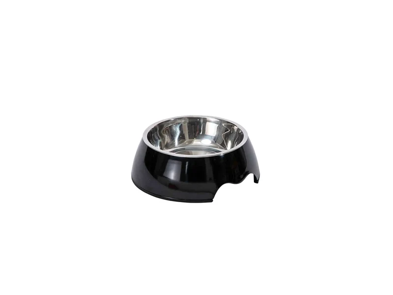 Freedog Bowl Stainless Steel Melamine Black L 19Cm, 520 ml