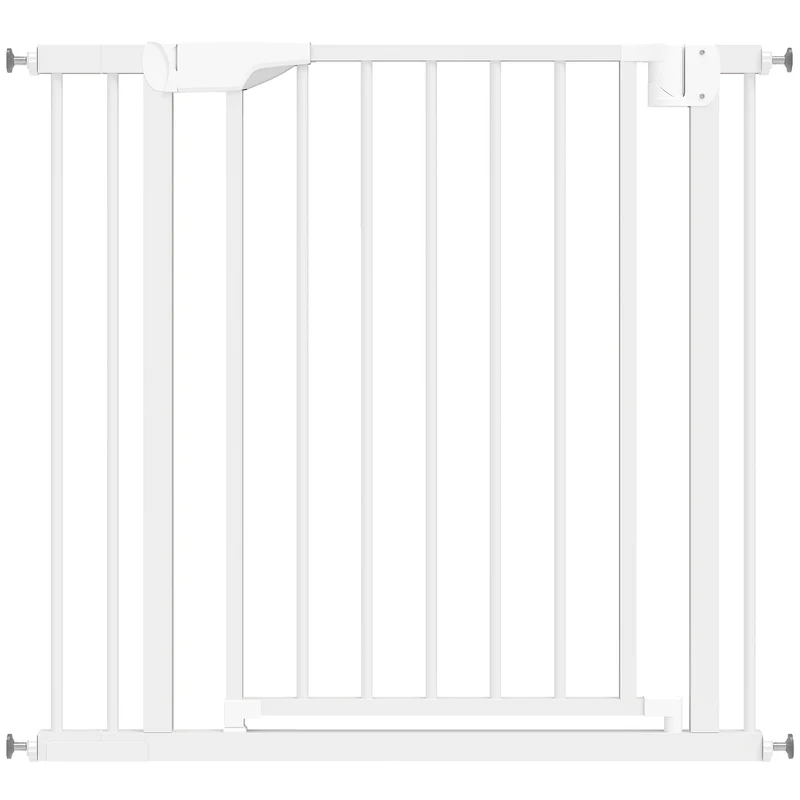 Pawhut Barrera De Seguridad Para Niños Y Perros Ancho De 76-88 Cm Blanco