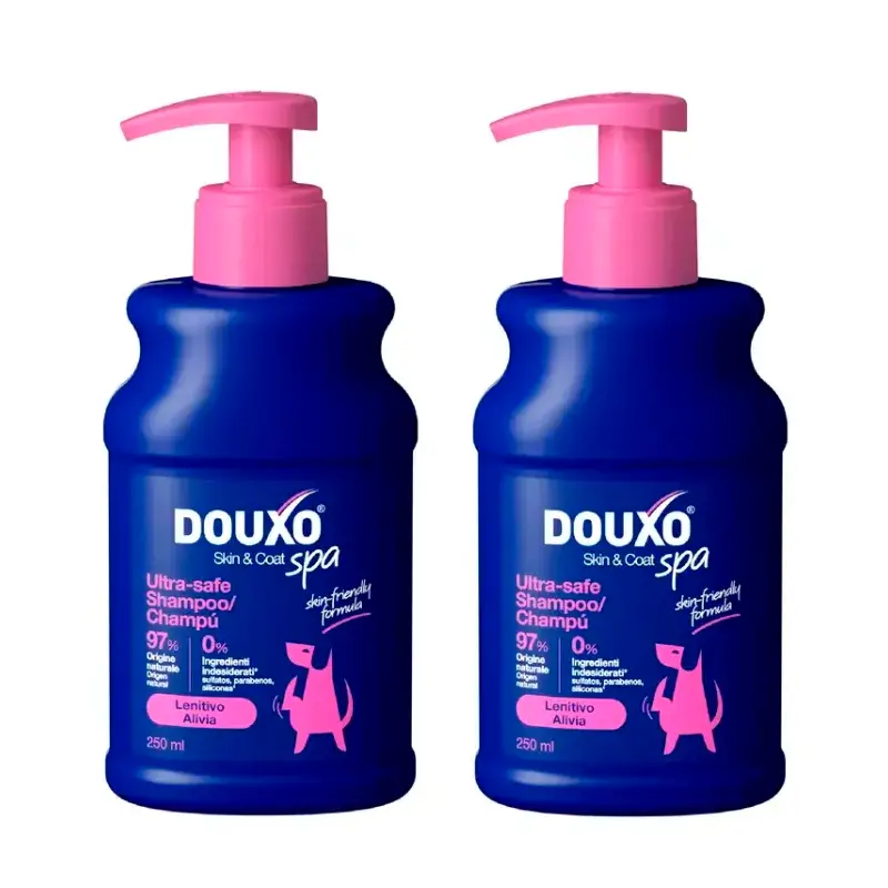 Douxo Skin & Coat Spa Champú Aliviante Para Perros, Pack 2 x 250 ml