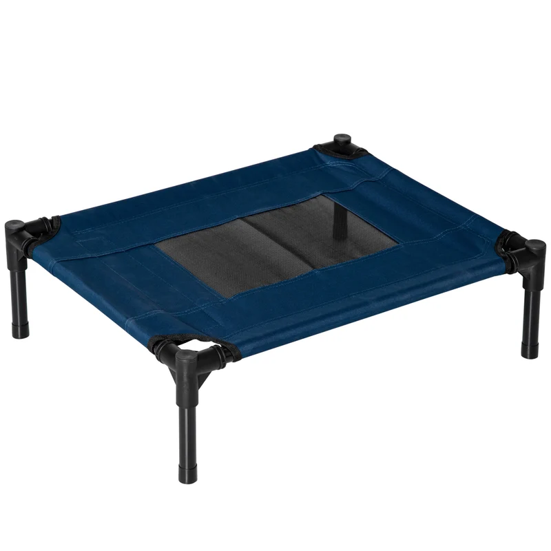 Pawhut Cama Elevada Perros Con Malla Transpirable Tela Oxford 61x46x18 Cm Azul