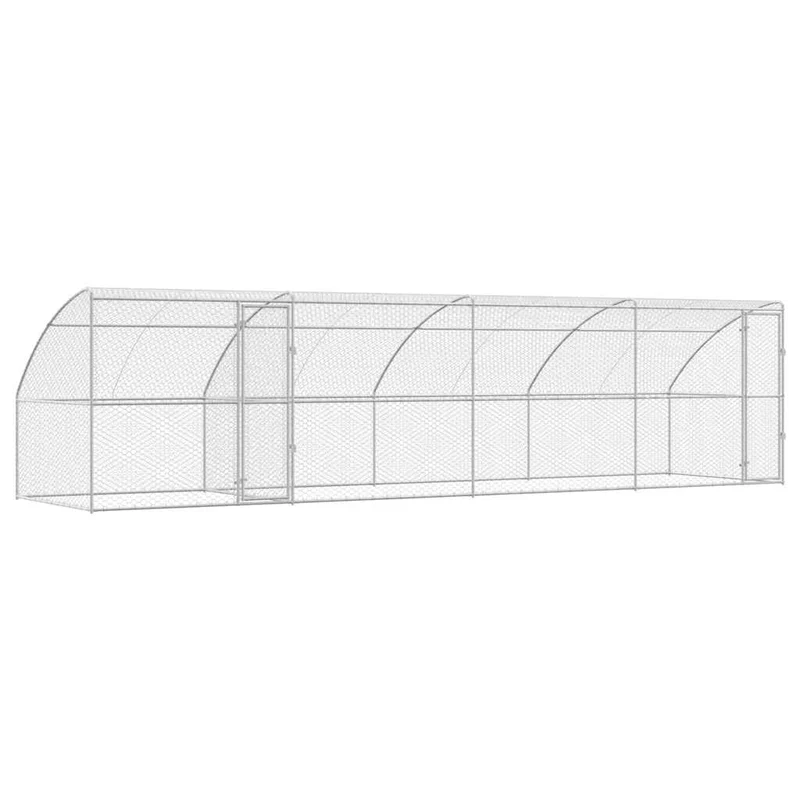 Refugio Para Perros 4 Pcs Plateado 8 X 2 X 2 M