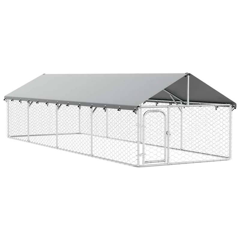 Perrera De Exterior Con Tejado 600x200x150 Cm