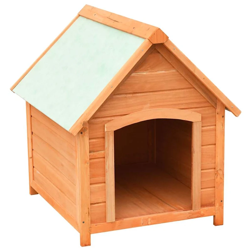 Caseta Para Perros Madera Maciza Pino Y Abeto 72x85x82 Cm