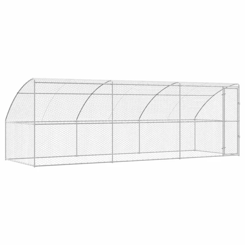 Refugio Para Perros 3 Pcs Plateado 6 X 2 X 2 M