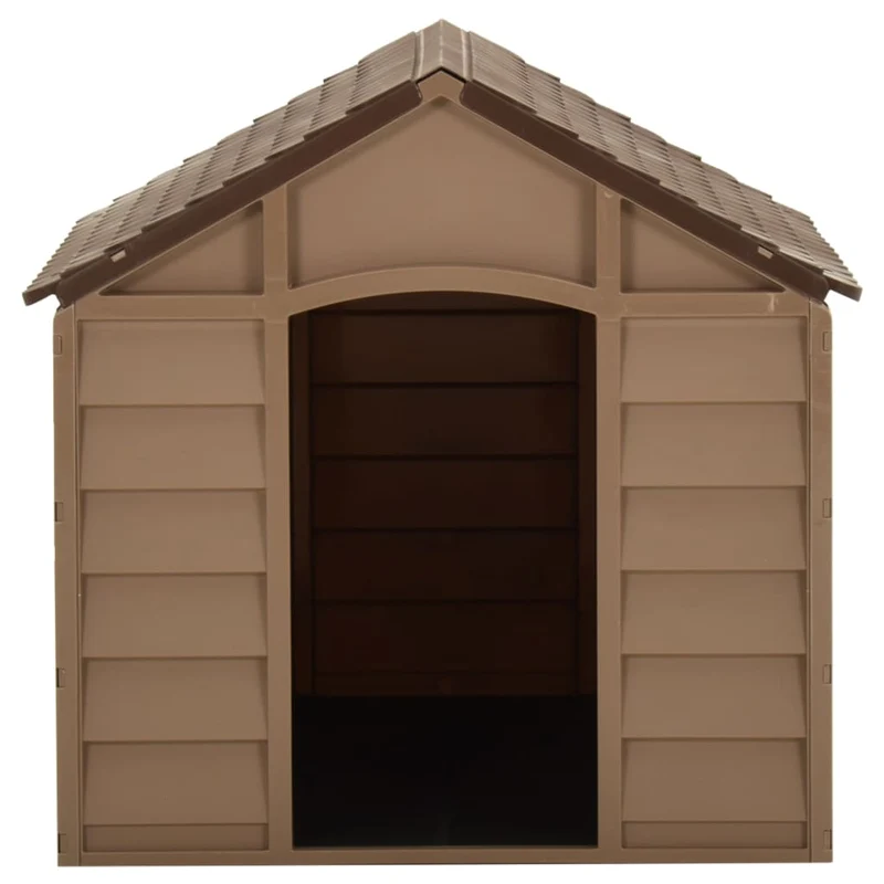 Caseta Para Perros Marrón Pp 71x71,5x68 Cm