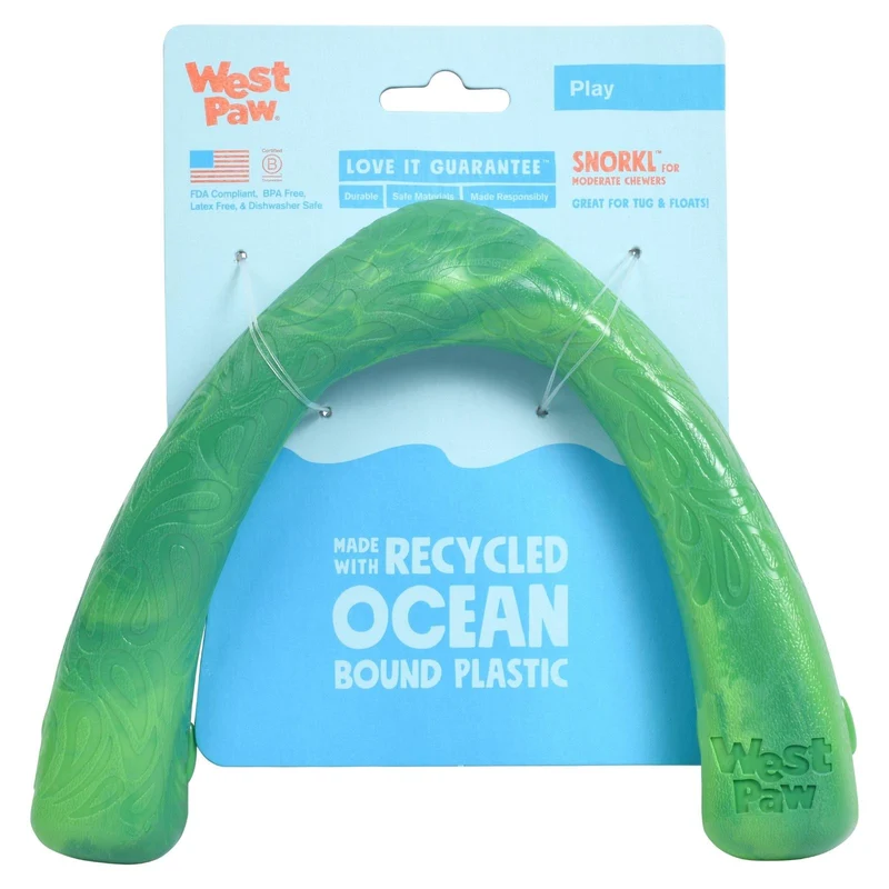 SNORKL de West Paw® color Verde Esmeralda - Juguete Tira-Tira para Perros