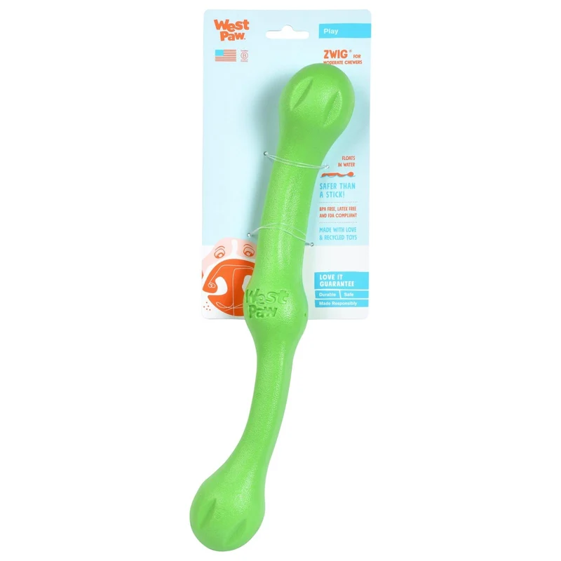 ZWIG de West Paw® color Verde - Rama Suave de Juguete para Perros