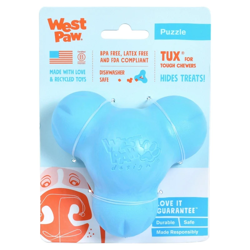 TUX de West Paw® color Azul - Juguete Dispensador de Premios para Perros