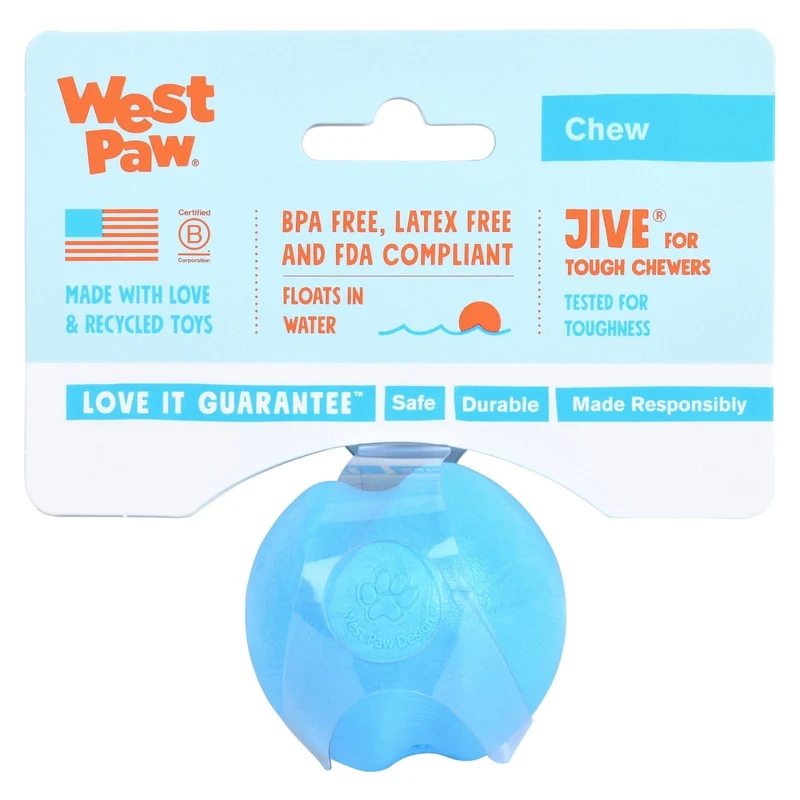 JIVE de West Paw® color Azul - Pelota de Juguete para Perros