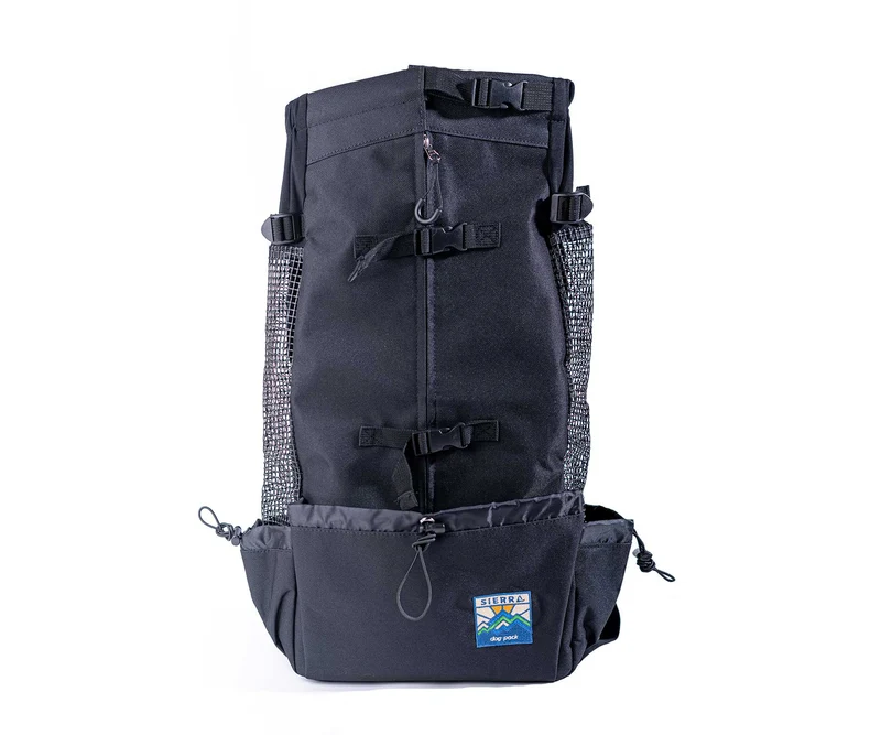 Mochila Negra Ultra Ligera en 4 Medidas para Transportar a tu Perro - Sierra Dog Pack