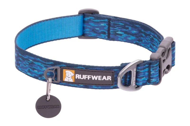 Collar Flat Out en Diseños de Naturaleza Oceanic Distortion - Ruffwear Mexico