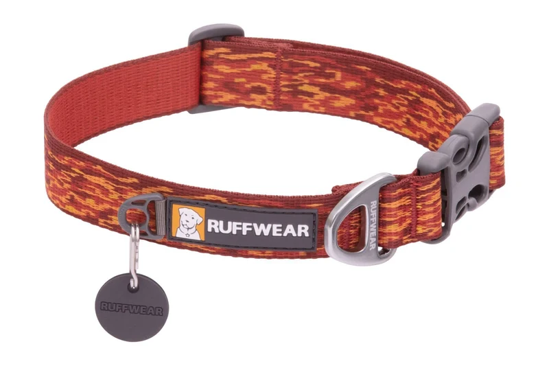 Collar Flat Out en Diseños de Naturaleza Ember Distortion - Ruffwear Mexico