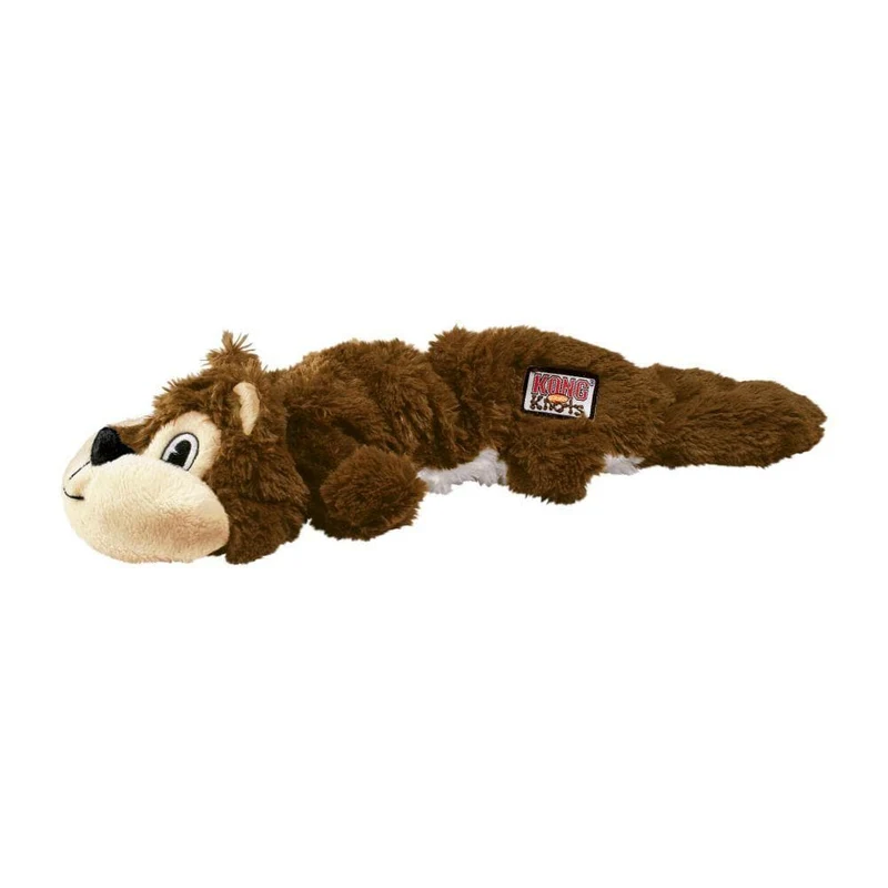 Scrunch Knots Squirrel de Kong - Ardilla de Peluche y Cuerda con Sonido