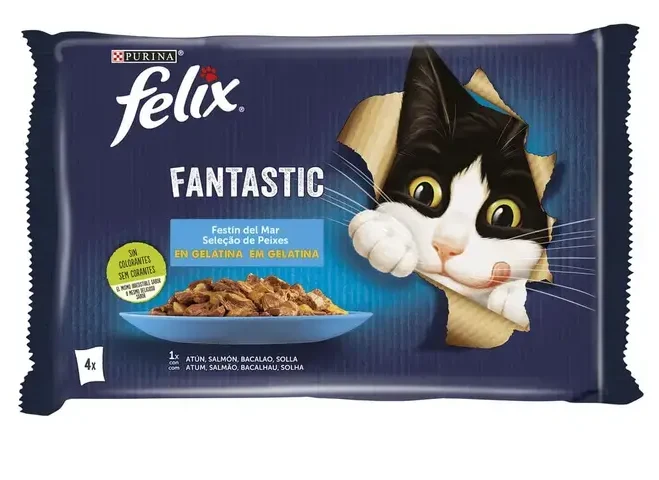 Felix Fantastic Festín Del Mar. Gelatina (4x85g)