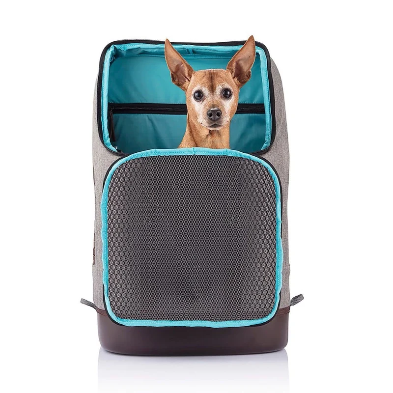 Mochila Backpack en Gris Estilo Rucksack para Cargar a tu Perro - Kurgo®