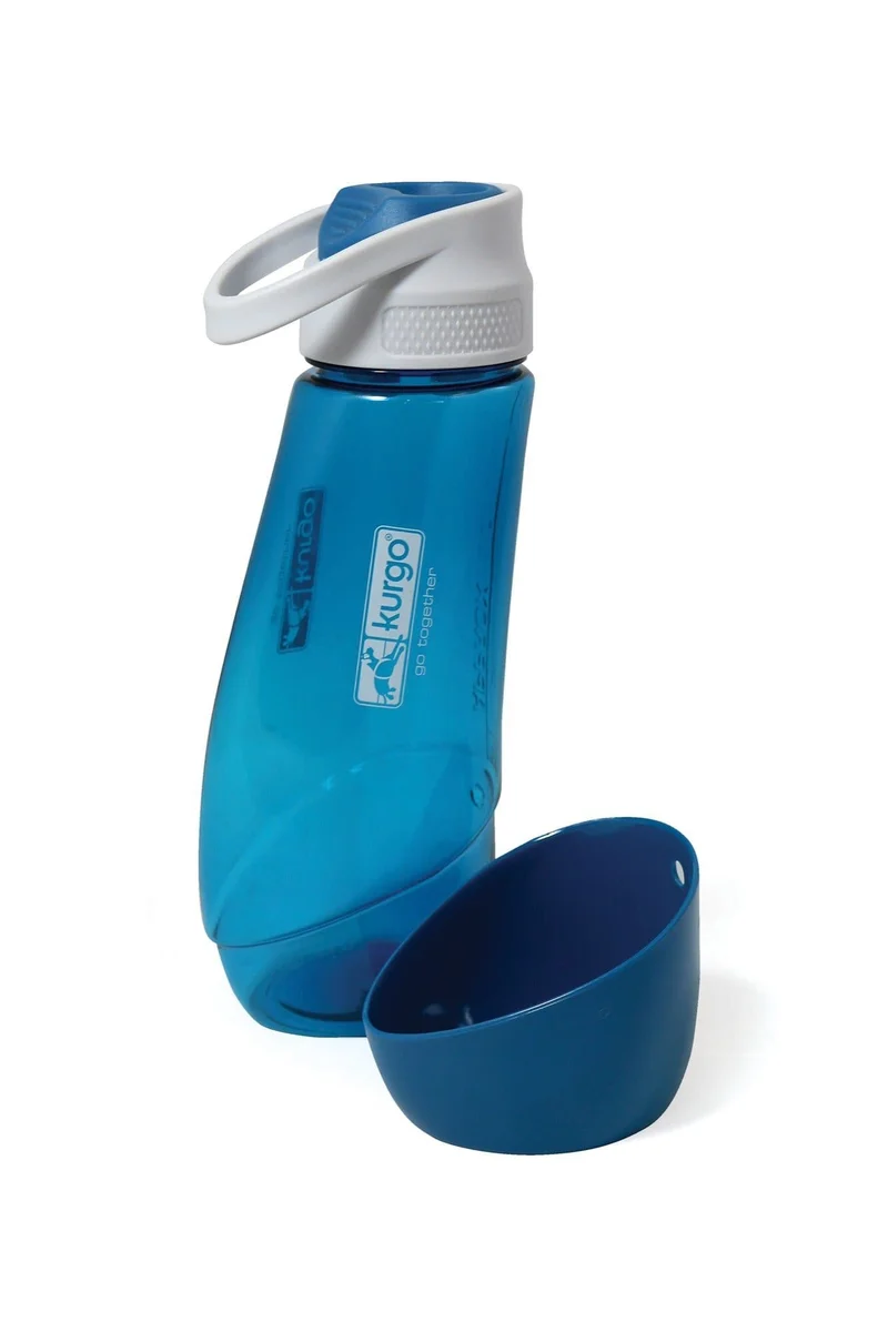 Thermo de Agua + Plato Portátil para Perros Gourd de Kurgo en Azul®