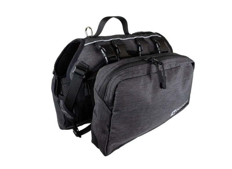 Mochila/Alforja y Arnés para Perros Para las Aventuras Diarias - Negro