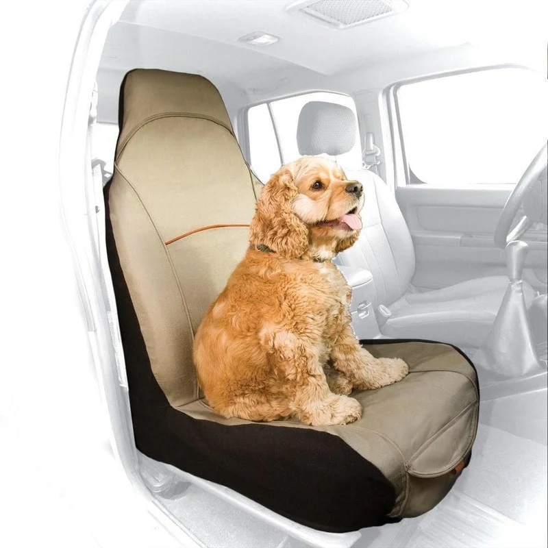 CoPilot Seat Cover - Cubre Asientos Delantero Arena con Naranja de Kurgo®