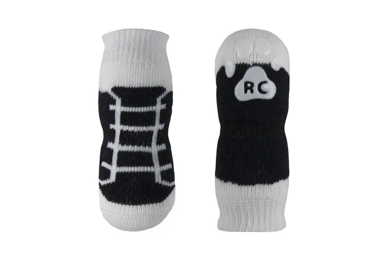 PAWks - Calcetines Tennis Negros / Botas para Perros (4 Calcetines)