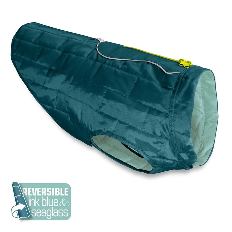 Chamarra Reversible Impermeable para Perro Azul Tinta / Azul Claro