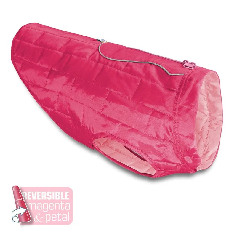 Chamarra Reversible Impermeable para Perro Magenta / Rosa Chicle