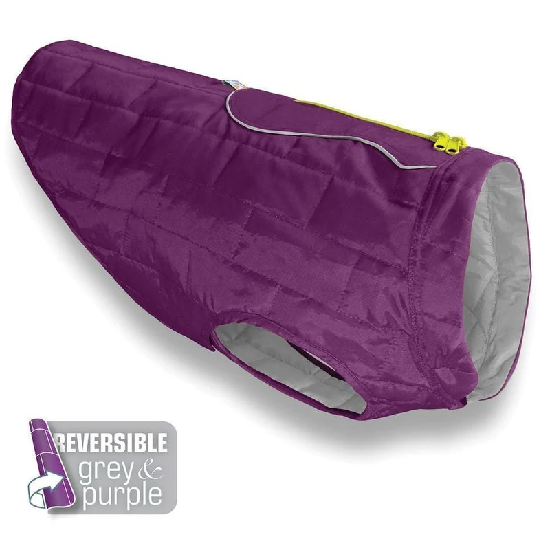 Chamarra Reversible Impermeable para Perro Purpura / Gris