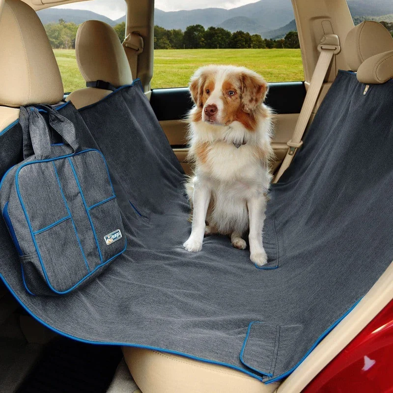 Wander Hammock Heathern Azul - Hamaca Cubre Asientos para Perros de Kurgo®