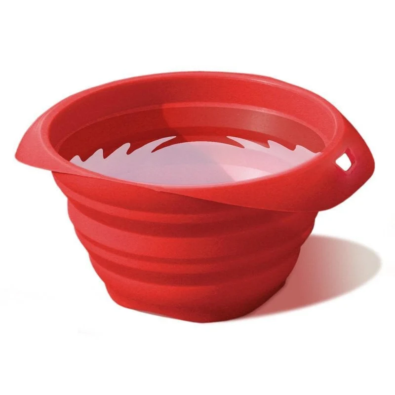 Plato Portatil Plegable Rojo Kurgo Collaps a Bowl
