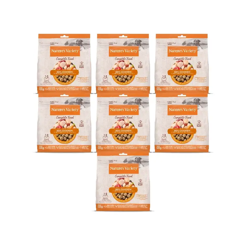 Nature'S Variety Toppers Liofilizados Para Perros Mini Adulto, Con Pollo, Natural, 7 x 120 gr