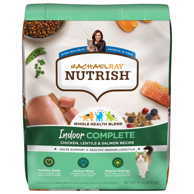 Rachael Ray Nutrish Indoor Complete Natural Premium Dry Cat Food, Chicken 14 Lbs