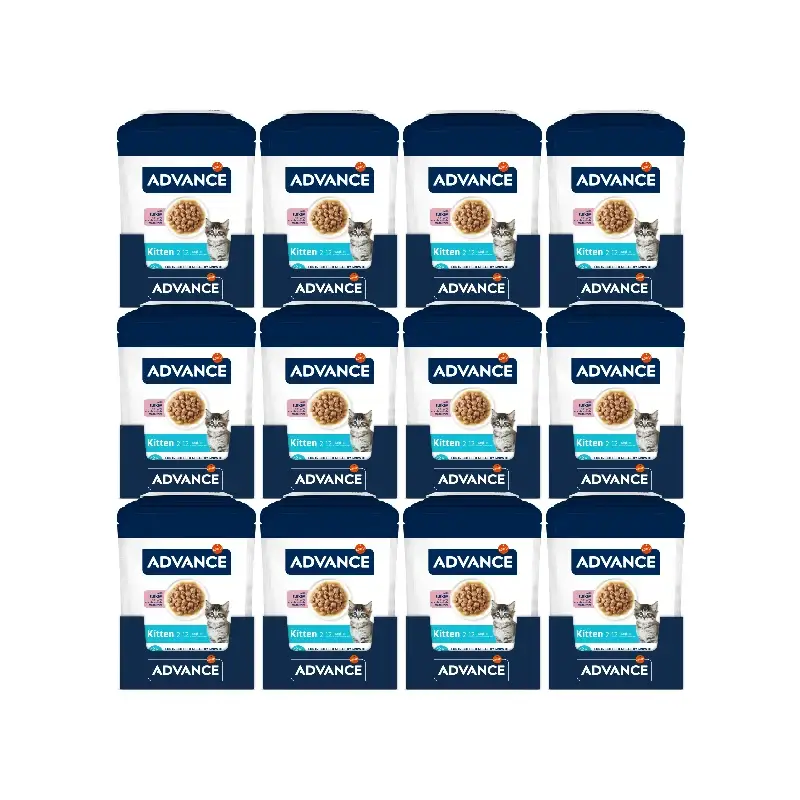 Advance Comida Húmida para Gatinhos com Peru, 12 x 85 g
