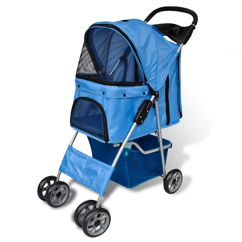 Cochecito Para Perros 15 Kg Azul