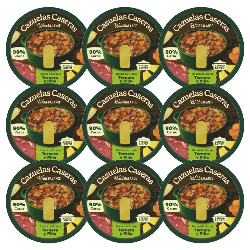 Wild Balance Cazuela Casera Ternera y Piña 9 x 280g