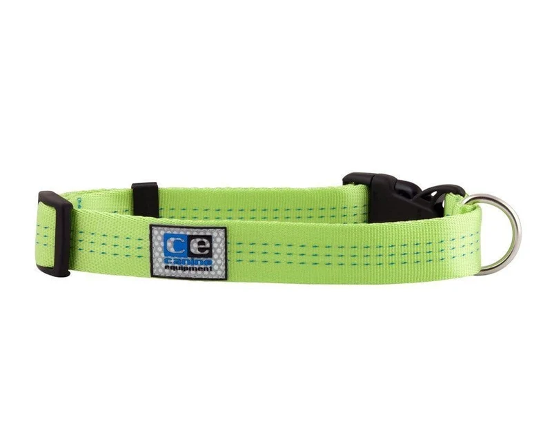 Collar para Perro Clip Collar Verde - Technika Quick Release de Tejido Tubular