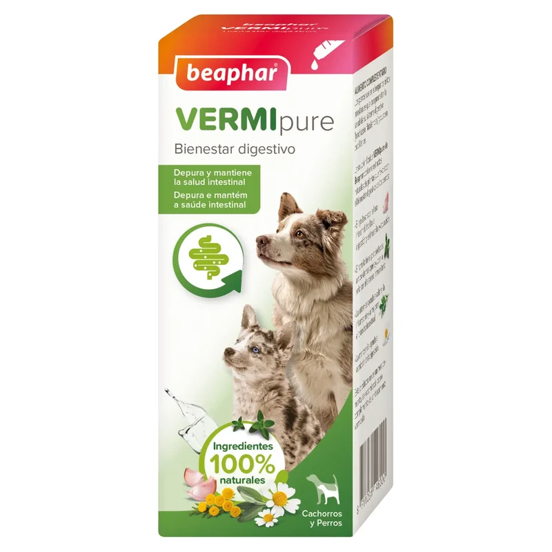 Beaphar Vermipure Solucion Liquida Natural Perros, 50 ml