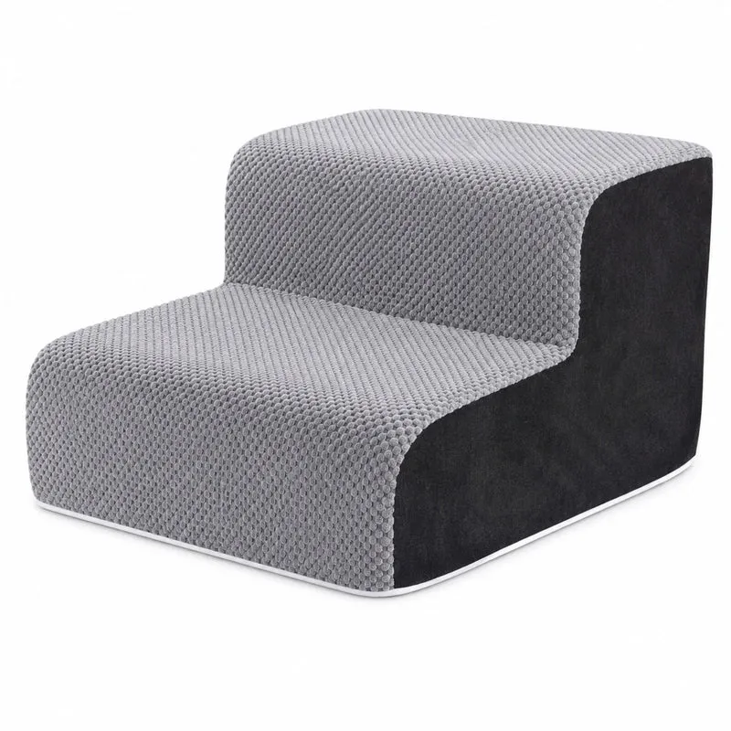 Escalera Mascotas 2 Escalones 40x40x30cm Nyana | Curva Antideslizante Espuma Densa
