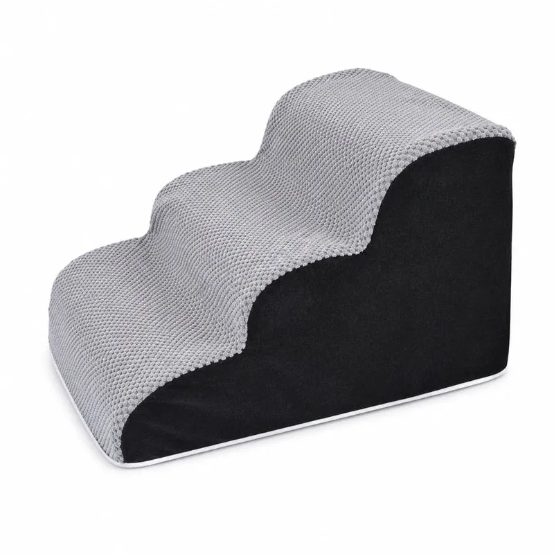 Escalera Mascotas 3 Escalones 40x56x35cm Nyana | Curva Antideslizante Funda Lavable