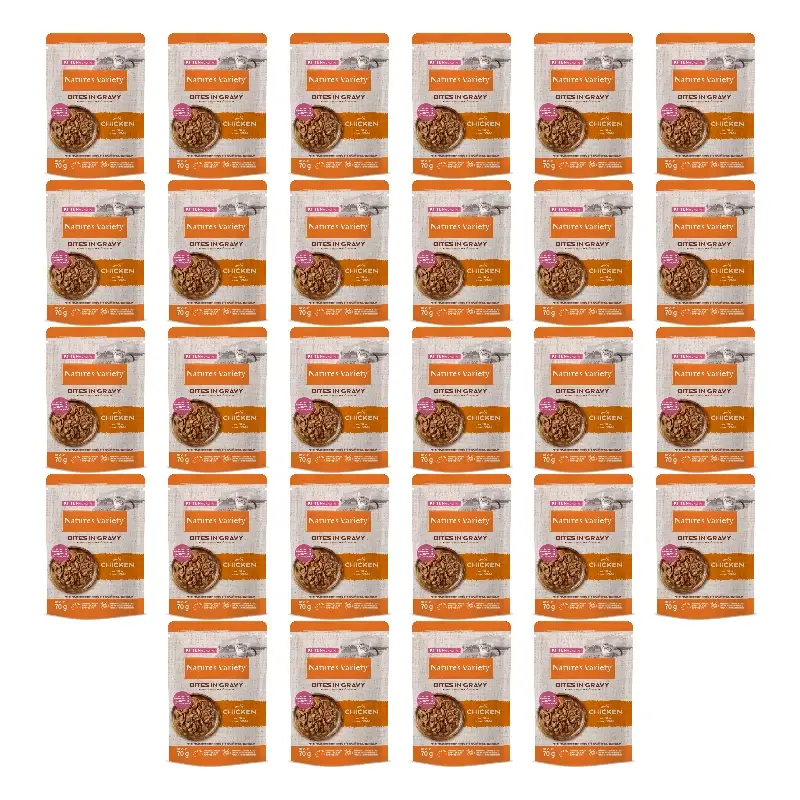 Nature'S Variety Comida Húmida para Gatos, com Frango, Embalagem Individual, 28 x 70 g