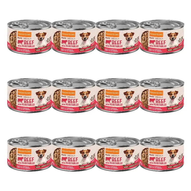 Nature'S Variety Comida Húmida para Cães, Mini, com Carne de Vaca, Embalagem Individual, 12 x 200 g