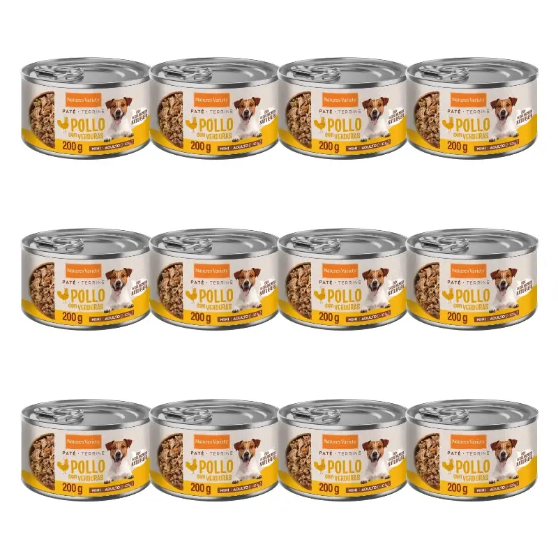 Nature'S Variety Comida Húmida para Cães, Mini Adulto, com Frango, Embalagem Individual, 12 x 200 g