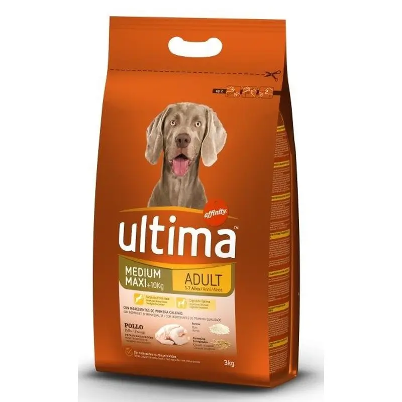 Ultima Pienso Dog Ad Frango, 3 kg