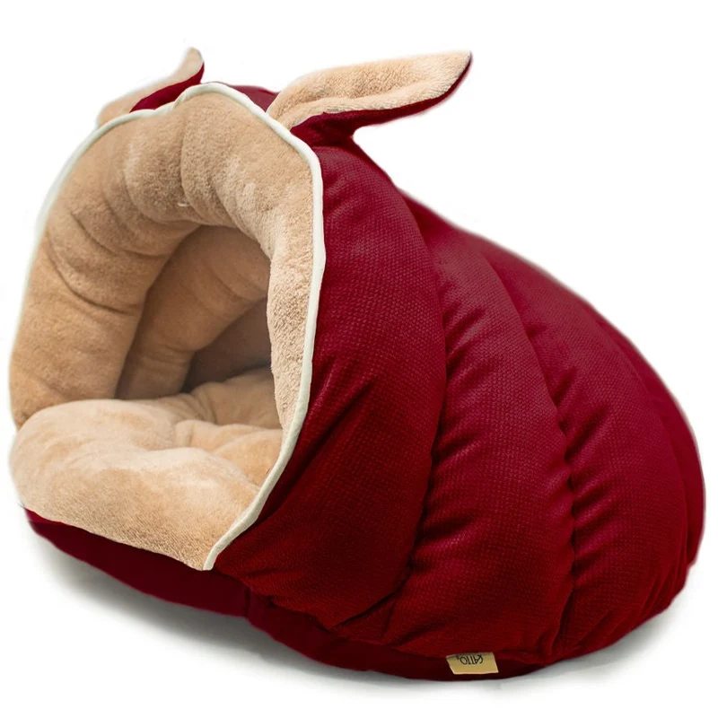 Cama para Gatos y Perros Modelo Snuggle en Vino