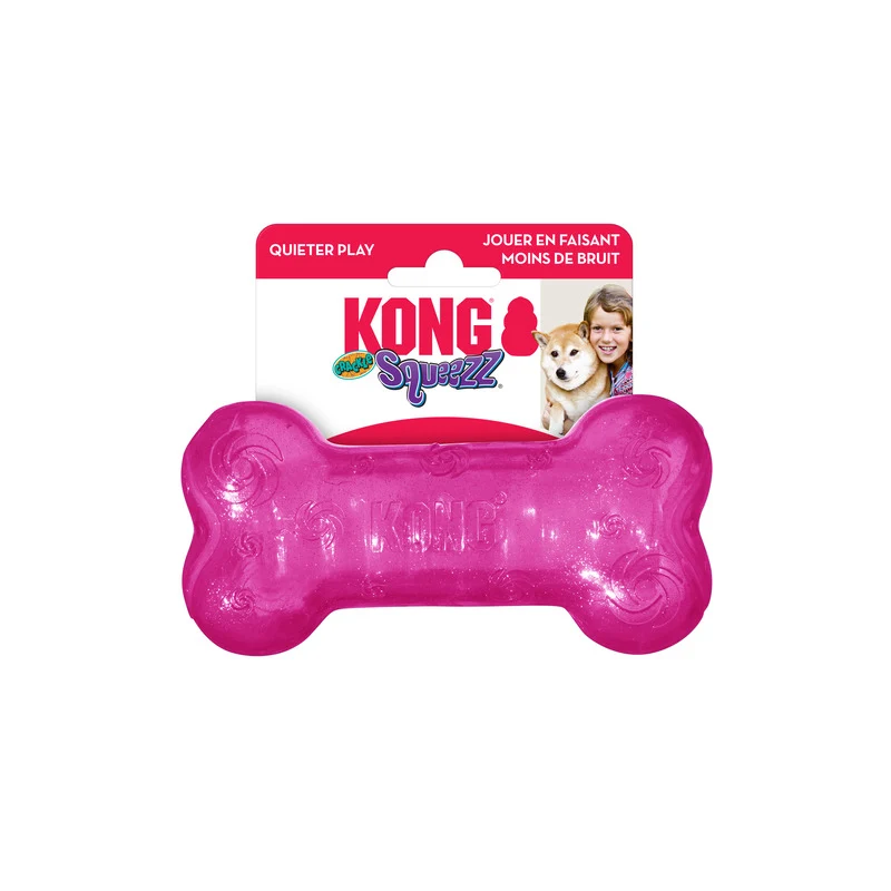 Squeezz Crackle Bone de Kong - Hueso Kong Squeezz