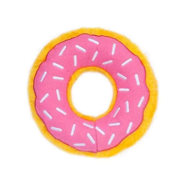 Donutz Dona de Fresa de Peluche con Sonido Squeaker - Zippy Donutz Strawberry