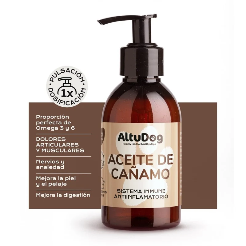 Aceite de cáñamo, 200ml para perros - Altudog